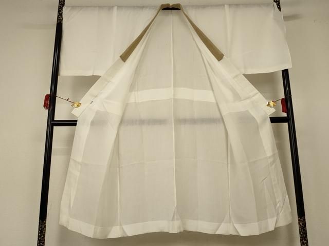 平和屋着物 夏物 男性 銀座もとじ 長襦袢 紗 象牙色 たとう紙付き 正絹 jd