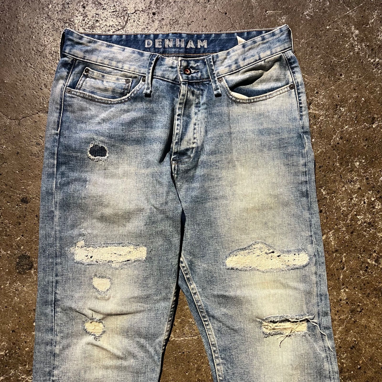 DENHAM デンハム ダメージ加工 クロップド デニム パンツ DENIM PANTS 