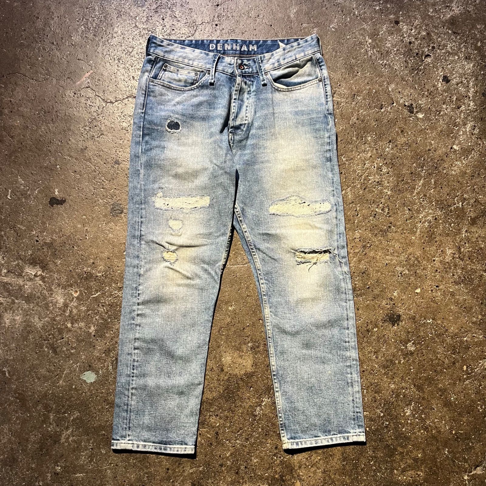 DENHAM デンハム ダメージ加工 クロップド デニム パンツ DENIM PANTS 