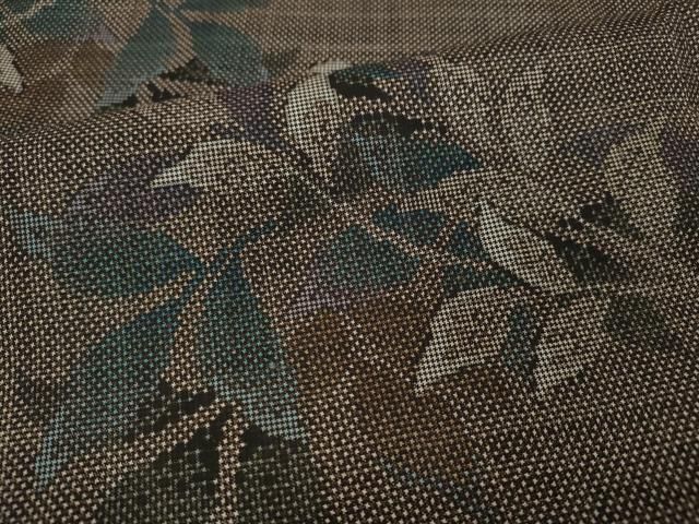  平和屋着物 本場大島紬 7マルキ 枝葉文 正絹 ut 紬 着物