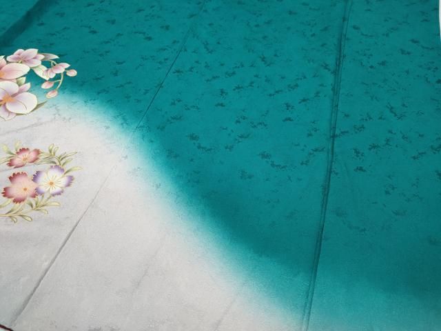  平和屋着物 豪華振袖 草花丸文 暈し染め 金彩 正絹 ut 振袖 着物