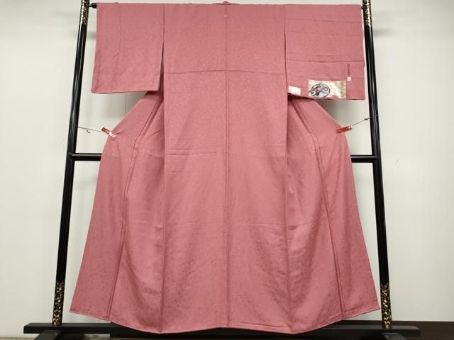 平和屋着物 上質な小紋 作家物 加賀の黒梅染 霞文 反端付き 正絹 ut