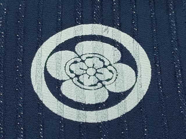 留紺色 斜縞地紋