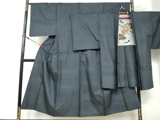 平和屋着物 男性 本場大島紬 アンサンブル 長羽織 100亀甲 総詰め 正絹 DAAY5496ud