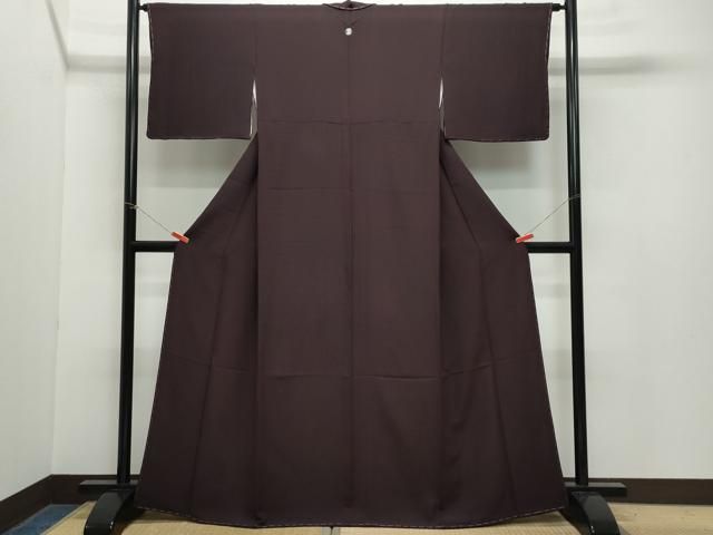 平和屋着物 上質な色無地 似せ紫色 正絹 vf