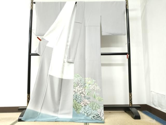 平和屋着物 豪華色留袖 友禅 作家物 風景文 暈し染め ロング丈 正絹 yc