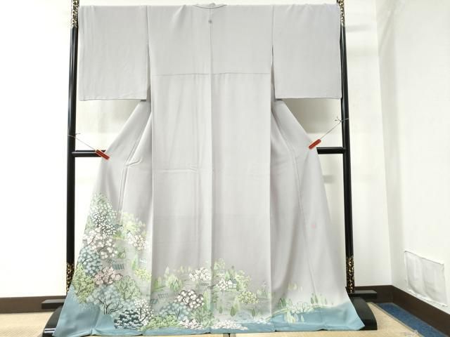 平和屋着物 豪華色留袖 友禅 作家物 風景文 暈し染め ロング丈 正絹 yc