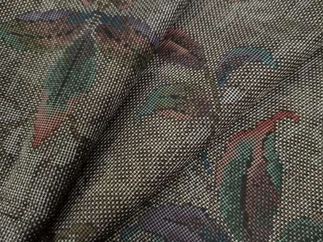 平和屋着物 本場大島紬 7マルキ 枝葉文 正絹 yc