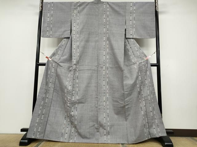 平和屋着物 上質な紬 草花間道 正絹 ut