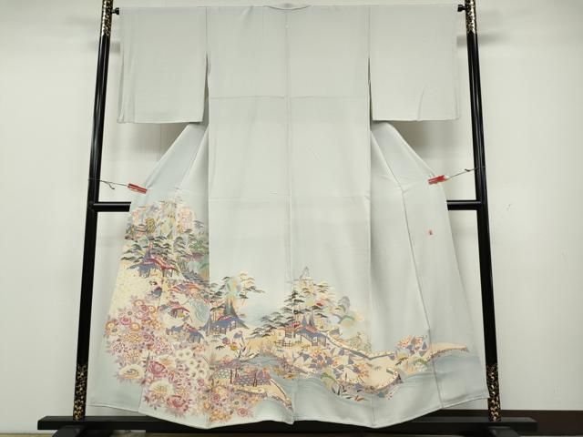 平和屋着物 本加賀友禅作家 村田幸司 色留袖 風景草花文 正絹 ut