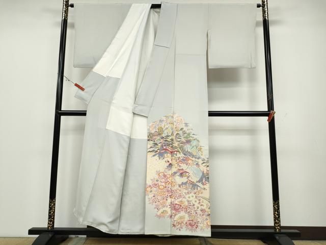 平和屋着物 本加賀友禅作家 村田幸司 色留袖 風景草花文 正絹 ut