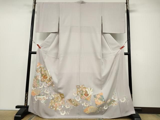 平和屋着物 豪華色留袖 駒刺繍 色紙鳳凰花文 金銀彩 正絹 ut