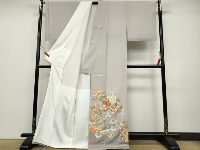 平和屋着物 豪華色留袖 駒刺繍 色紙鳳凰花文 金銀彩 正絹 ut