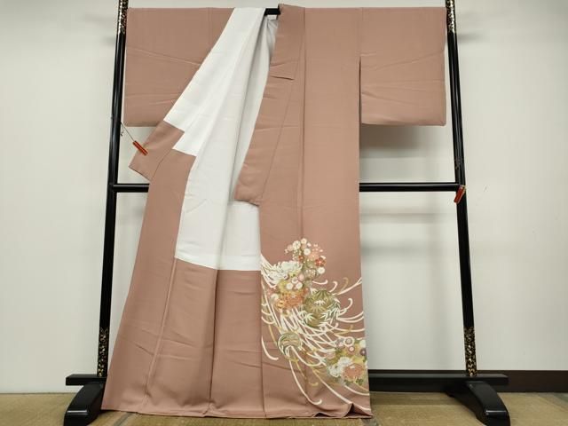 平和屋着物 豪華色留袖 駒刺繍 乱菊 草花丸文 金彩 正絹 ut