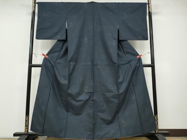 平和屋着物 本場大島紬 7マルキ 流水舞蝶文 正絹 ut