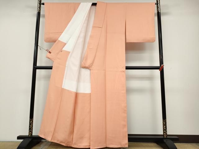 平和屋着物□染師 故・山代谷隆 色無地 草色 正絹 逸品 AABC7147fw