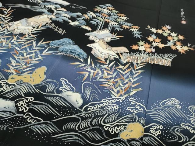 御所解松文 金彩