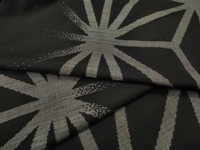 平和屋着物 本場大島紬 9マルキ 麻の葉文 正絹 ut