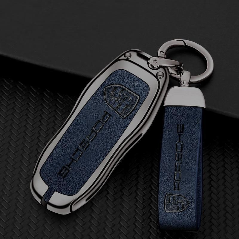 PORSCHE◇深錆色⁄ブルー◇キーケース ポルシェ ◇ポルシェ