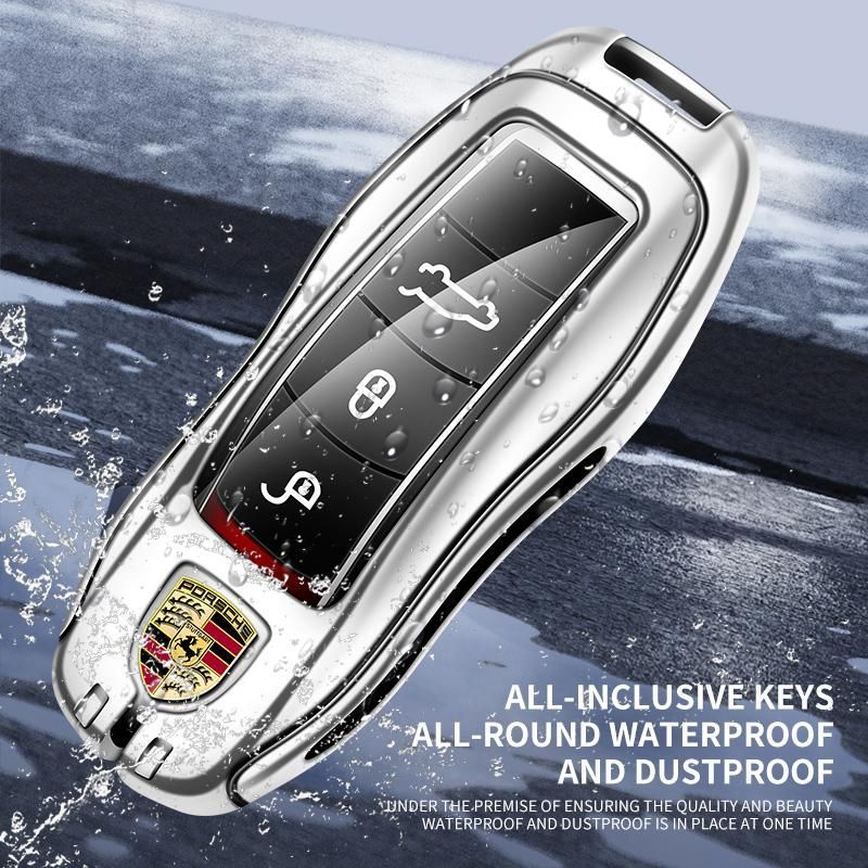 PORSCHE◇深錆色⁄ブルー◇キーケース ポルシェ ◇ポルシェ