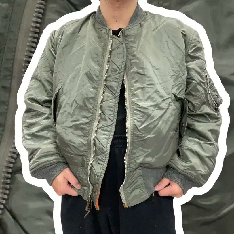 70年代 アルファ インダストリーズ MA-1ジャケット マウンテンパーカー L V6