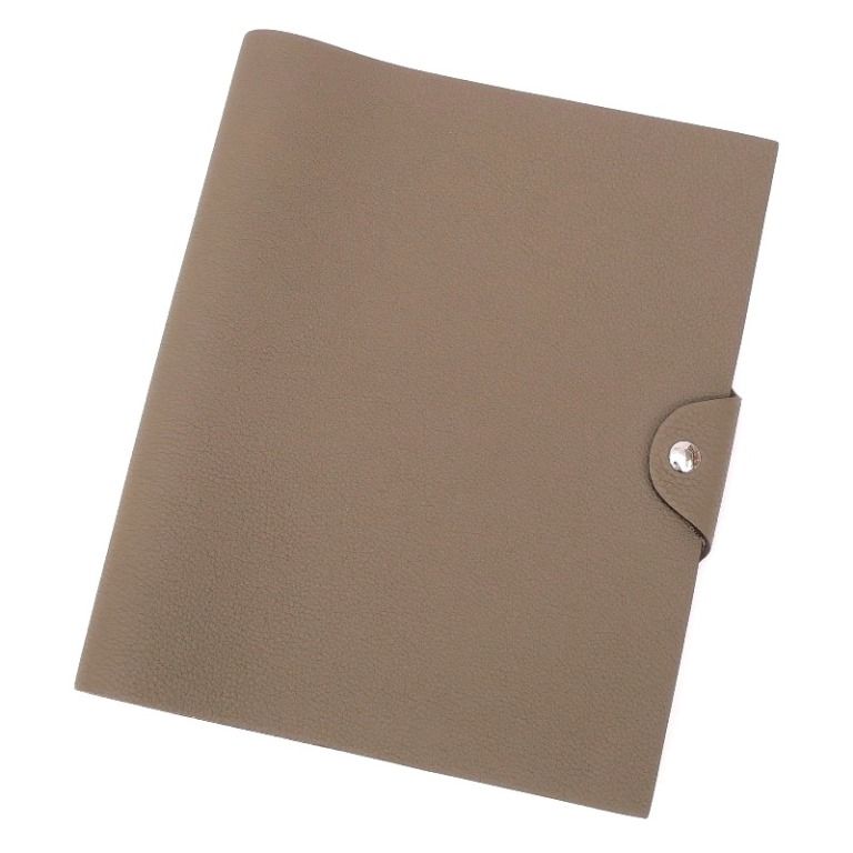 エルメス HERMES ユリスMM ノートカバー W刻印 無地レフィル付き エトゥープ