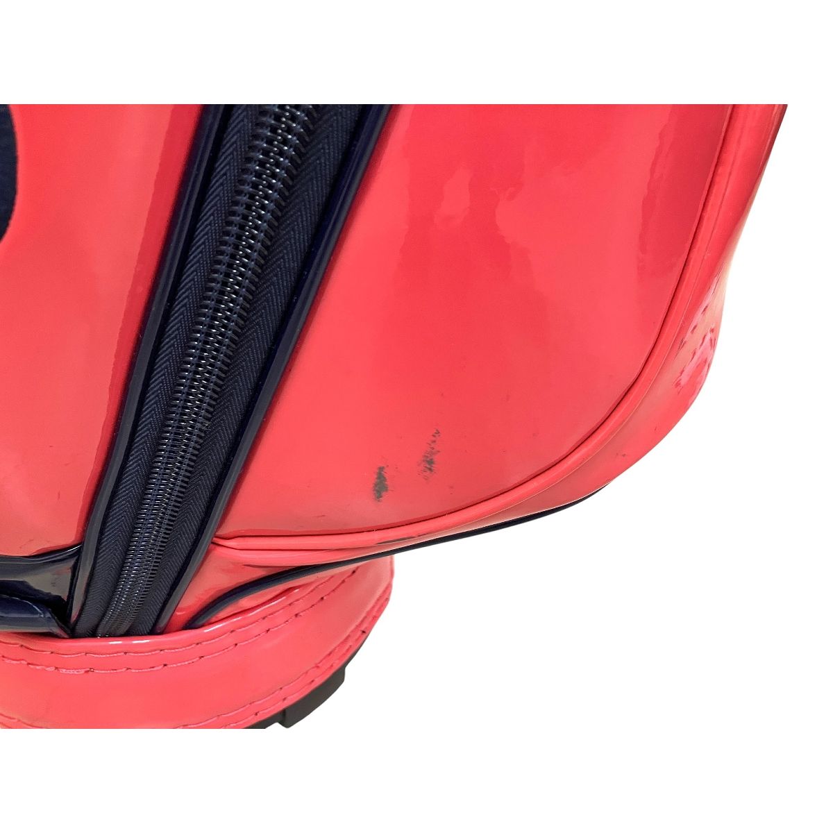  PEARLY GATES カート式エナメルキャディバッグ 6分割 9 5型 ニコちゃん パーリーゲイツ 良好 O10606230 子供用ゴルフ用品 ゴルフバッグ キャディバッグ ゴルフ