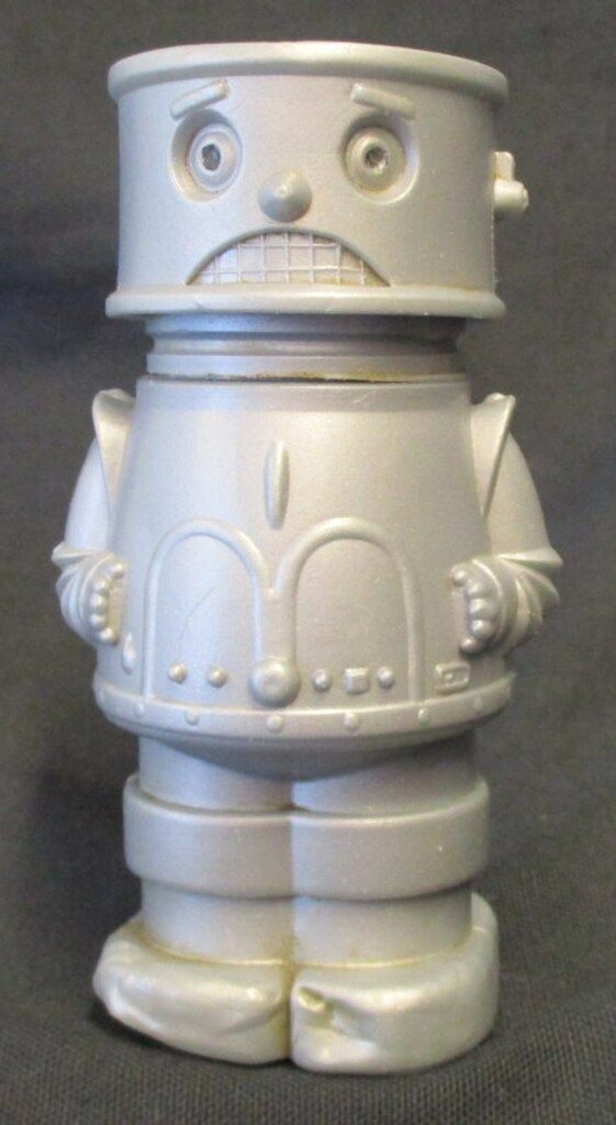 古谷製菓 ★ ボロット　チョコボールの容器　★ 丸出だめ夫 古谷製菓 ポリ製容器 人形 シルバー/丸出だめ夫 ボロットチョコボール