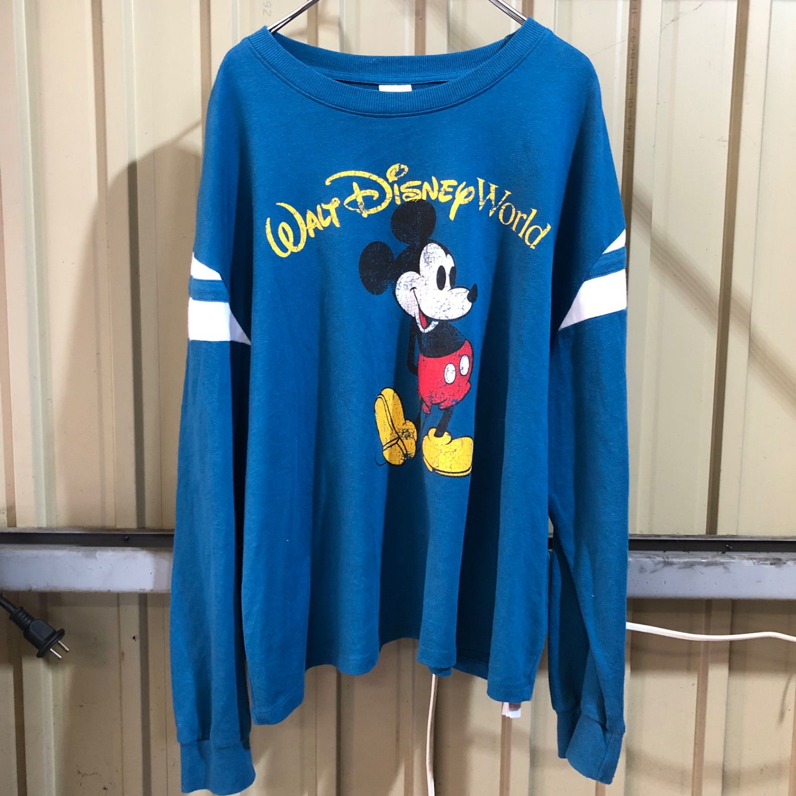835 Disney Mickey Mouse トレーナー ブルー 2XL ディズニー ミッキー
