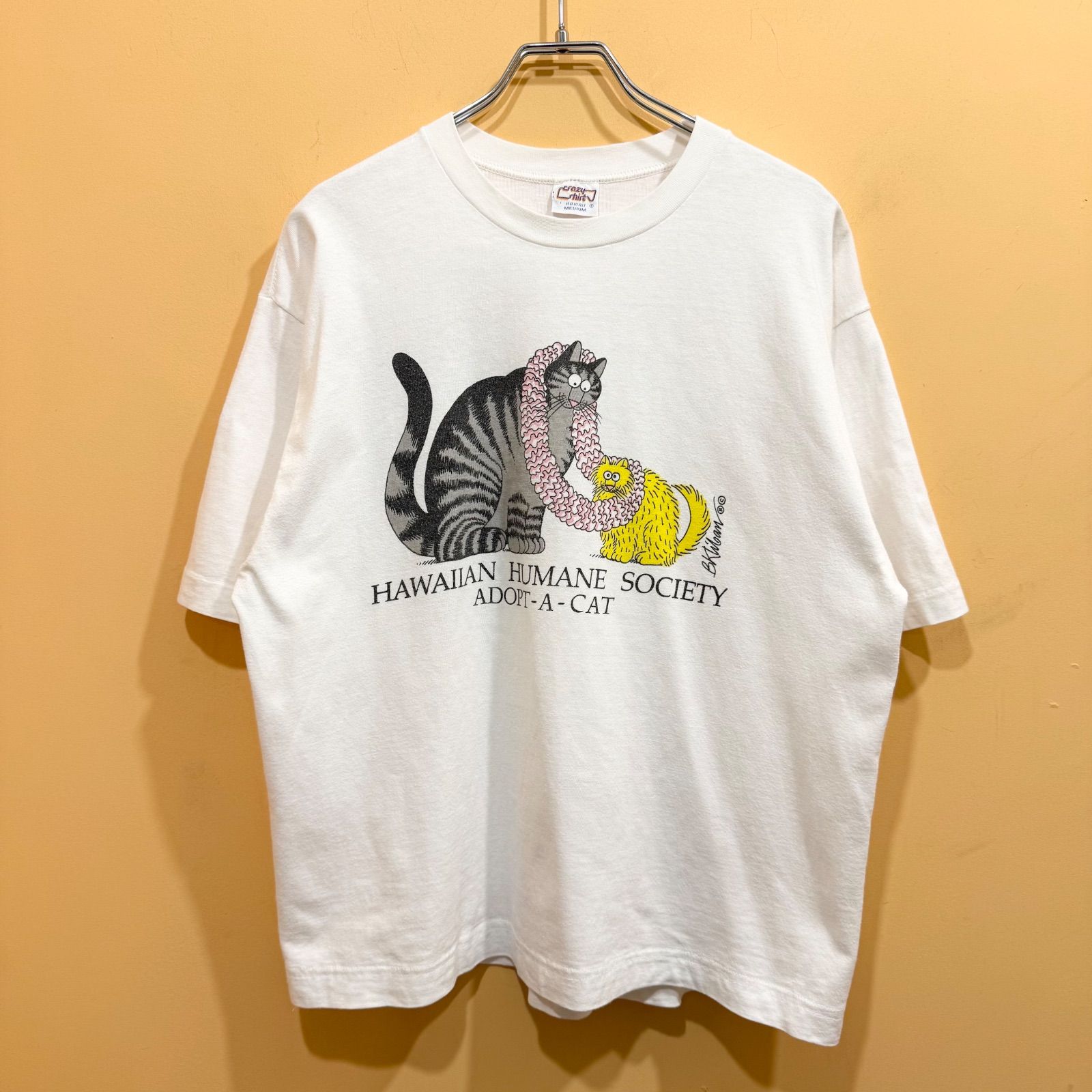 90s クリバンキャット crazy shirts 半袖Tシャツ USA製 サイズM【送料