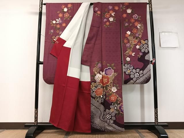 平和屋着物●豪華振袖　玩具鼓花文　黒地　洗える着物　CAAZ8178vf 平和屋着物○豪華振袖 玩具鼓花文 黒地 洗える着物 CAAZ8178vf 平和屋