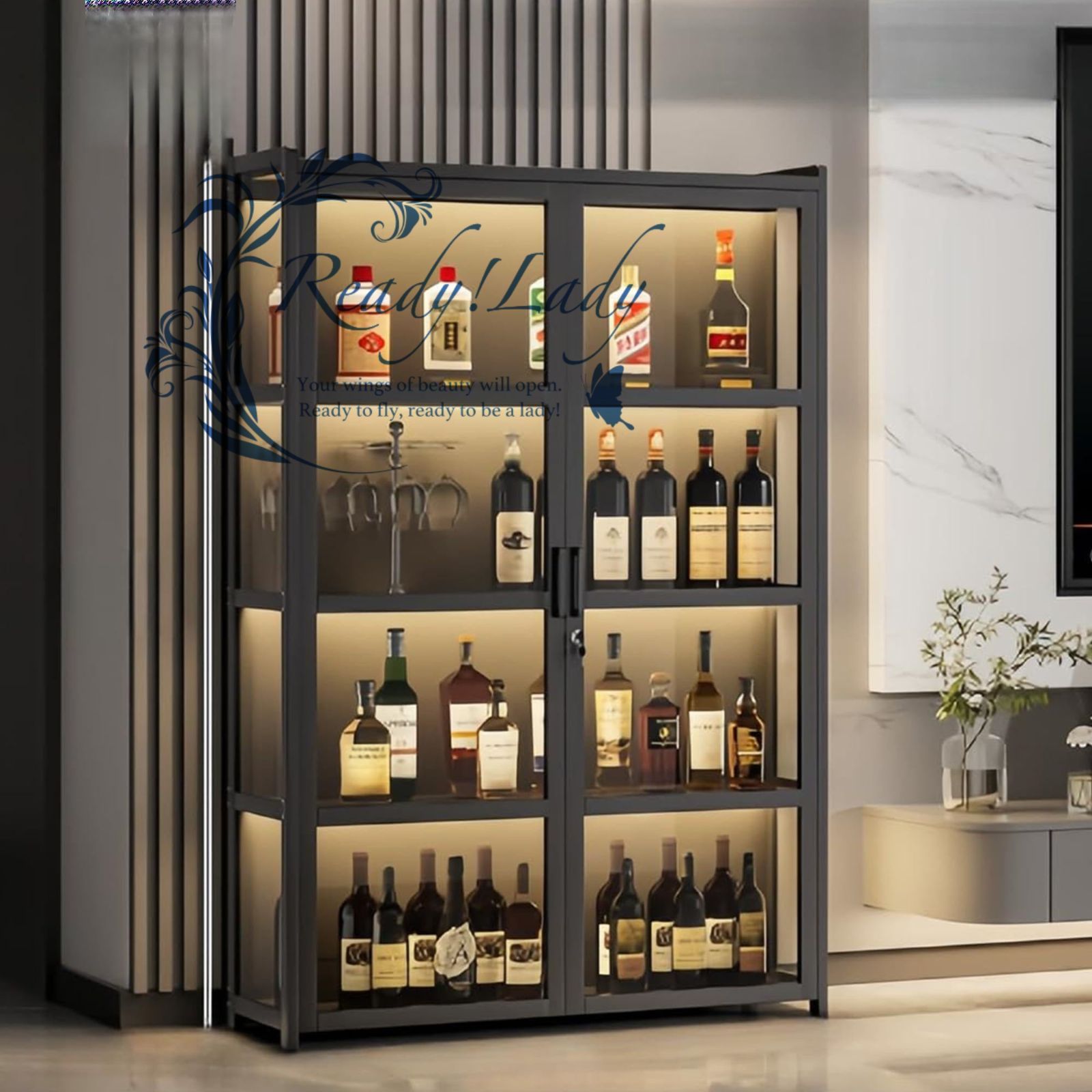 特大ウィスキーラック 飾り棚 ディスプレイラック 男前インテリア 棚