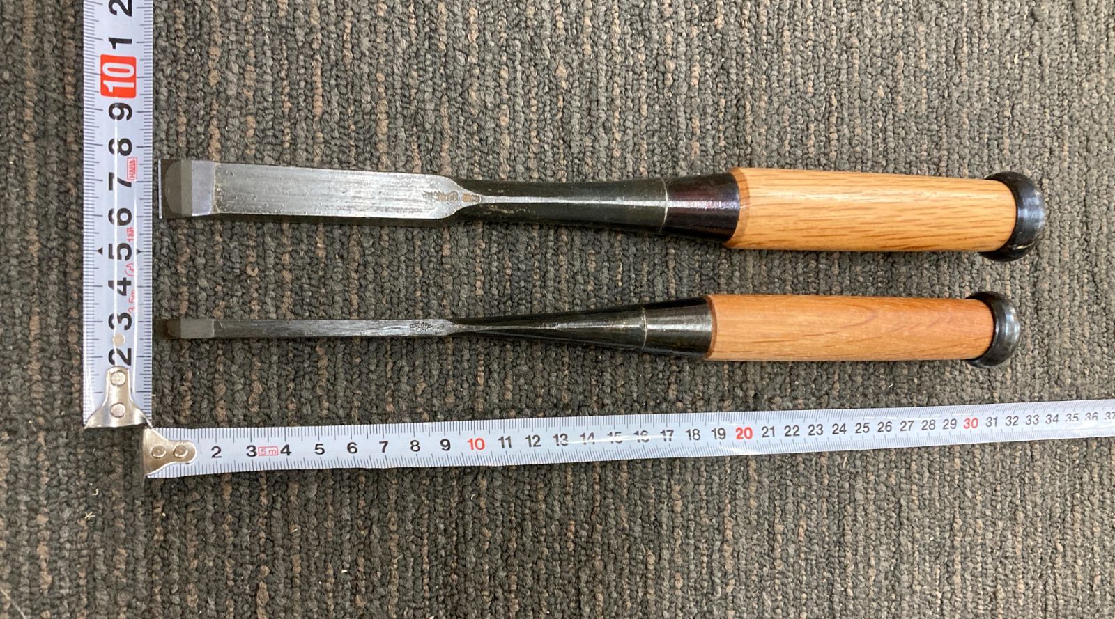 切削・切断・穴あけ 〇未使用 義廣 のみ 2本 ノミ 鑿
