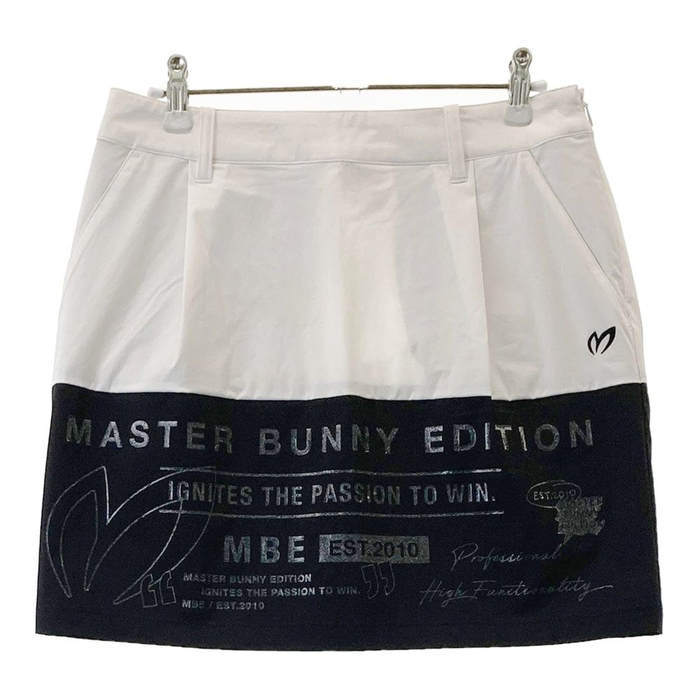 サイズ 1 MASTER BUNNY EDITION マスターバニーエディション モデル ストレッチスカート ロゴ 総柄 ホワイト系 240101557555 ゴルフウェア レディース ストスト