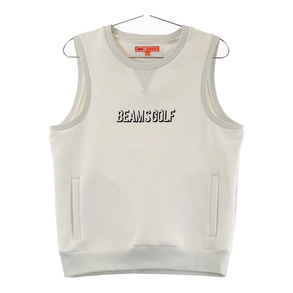 サイズ L BEAMS GOLF ビームスゴルフ モデル スウェットベスト ホワイト系 240101560120 ゴルフウェア レディース ストスト