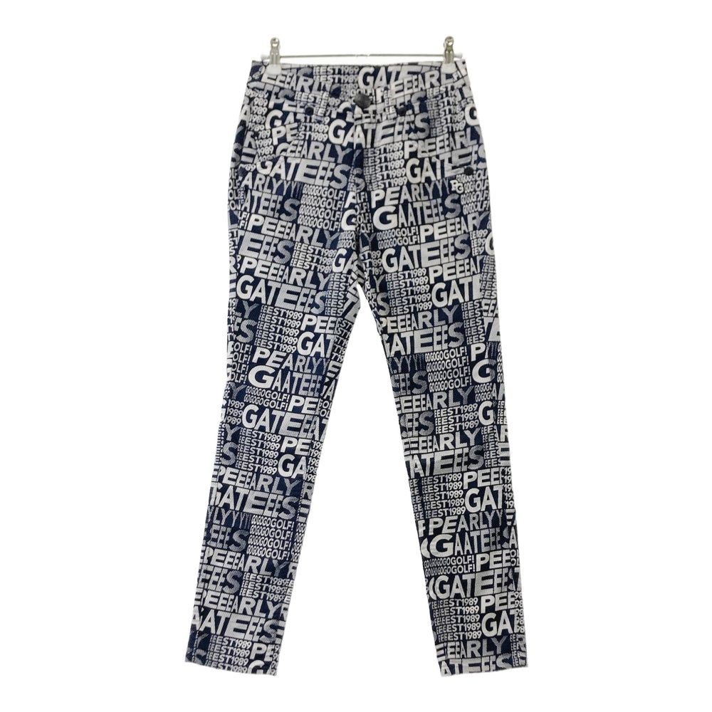 サイズ 00 PEARLY GATES パーリーゲイツ パンツ 総柄 ネイビー系 ゴルフウェア レディース ストスト