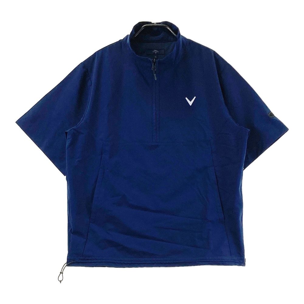 サイズ M CALLAWAY キャロウェイ モデル ハーフジップ 半袖ブルゾン ネイビー系 240101561286 ゴルフウェア メンズ ストスト