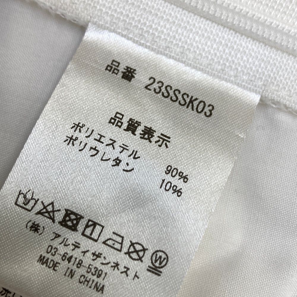  サイズ S レザレクション モデル プリーツスカート 総柄 ホワイト系 ゴルフウェア レディース ストスト スカート レディースウェア