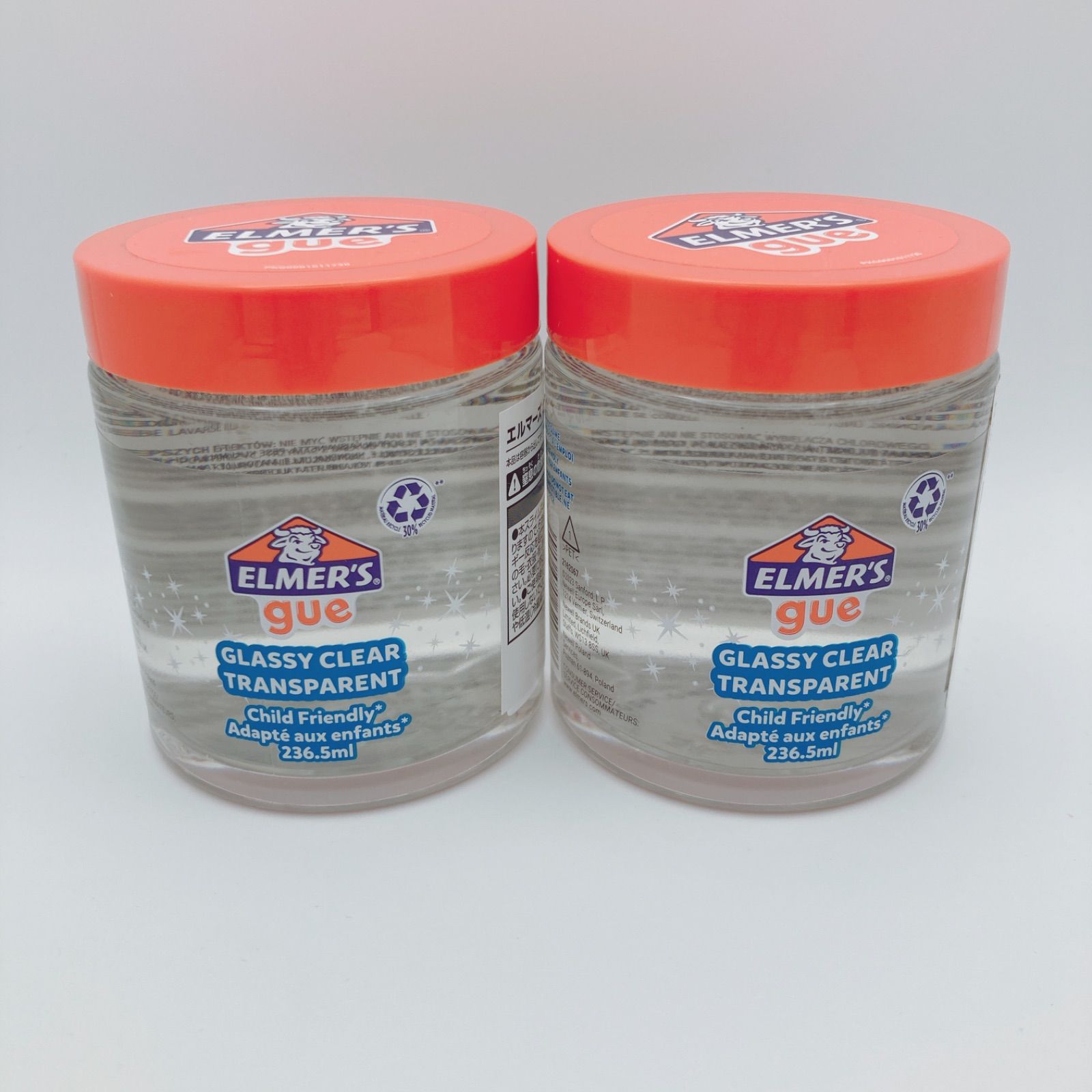 エルマクリア5本 2個セット ELMER'S エルマーズ カラーグー クリア スライム 236ml プリ