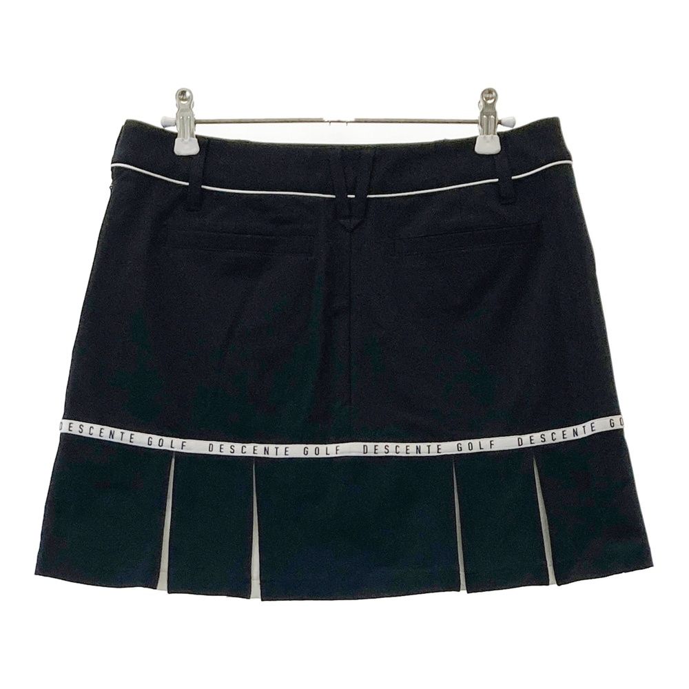 サイズ 67 L GOLF デサントゴルフ インナー付 プリーツスカート ブラック系 ゴルフウェア レディース ストスト