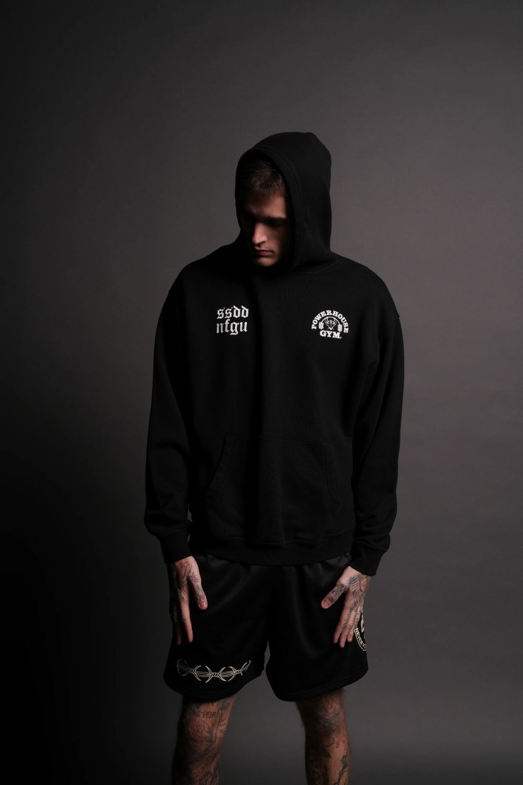 DARC SPORT×POWERHOUSE GYM ジャケット パーカー Darc Sport Powerhouse Wolves Hoodie Sweatshirt Yellow Gym