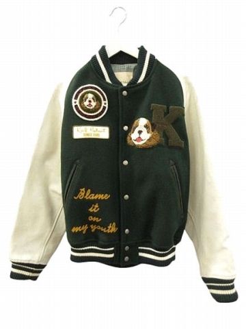 カールヘルム Karl Helmut スタジャン アワードジャケット 袖レザー