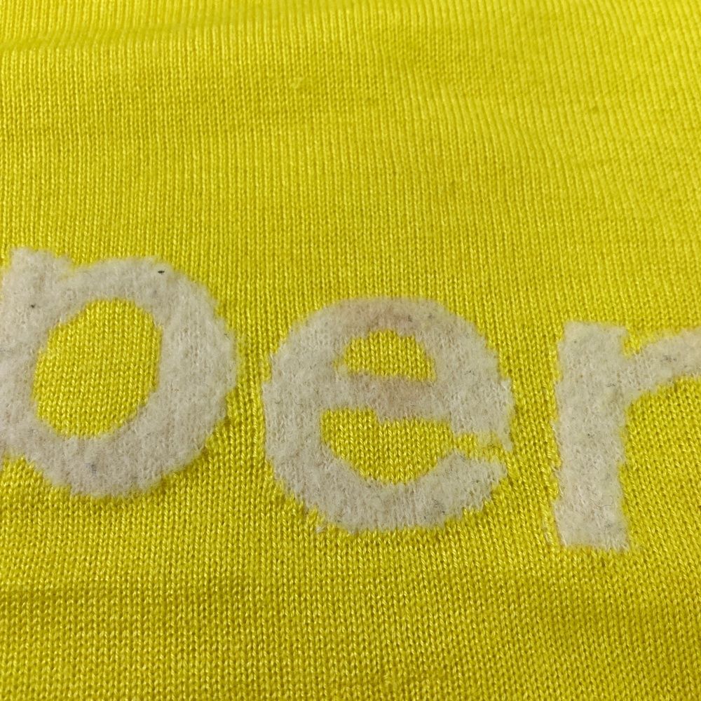 【アンパスィ】ニットセーター　LLサイズ　イエロー　メンズ　ゴルフウェア サイズ：M AND PER SE アンパスィ 2023年モデル 長袖ニットセーター