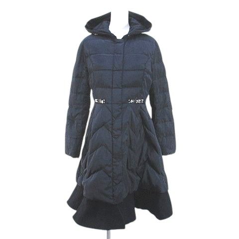 チェスティ Chesty 12W905 ダウンコート 比翼 ロング丈 1 紺系