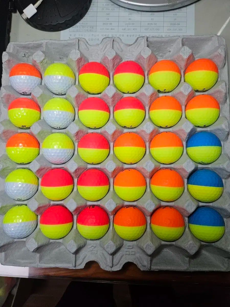 スリクソン ロストボール 半々COLOR S級 30個