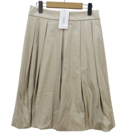 ナラカミーチェ NARA CAMICIE スカート ひざ丈 ２ ベージュ系 プリーツ バルーン