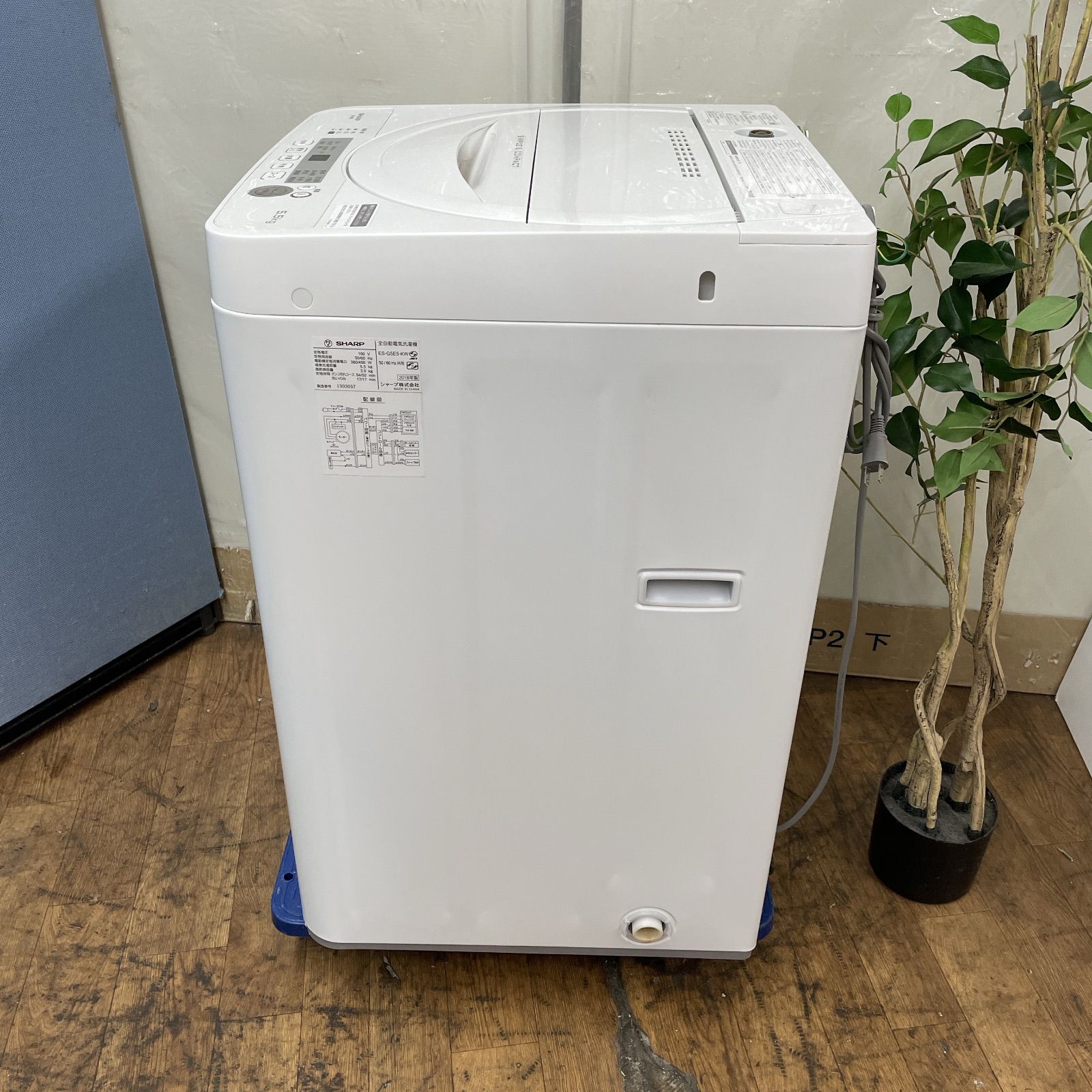 R532 ☀️ 名古屋市近郊配送設置無料！ SHARP 洗濯機（洗濯5.5㎏) 18年