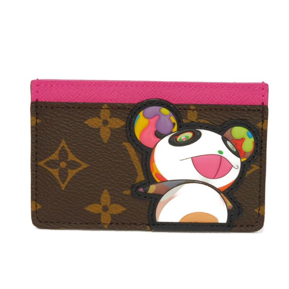 LOUIS VUITTON ルイ ヴィトン LV×TM ポルト カルト サーンプル 村上隆 LVロゴ フラワー パスケース 名刺入れ RFID ICチップ モノグラム パンダ ピンク カードケース M13439