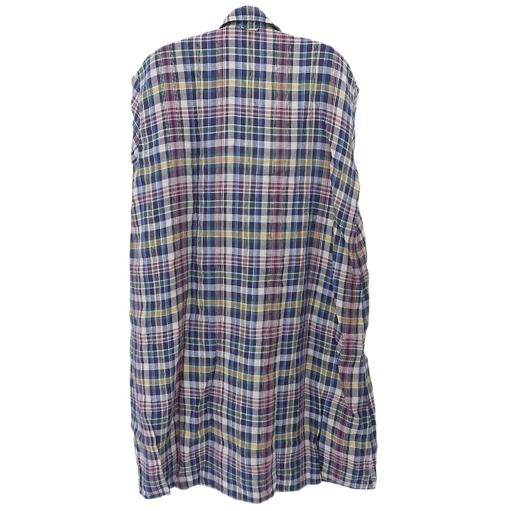 リネンマドラスのフ Mドレス