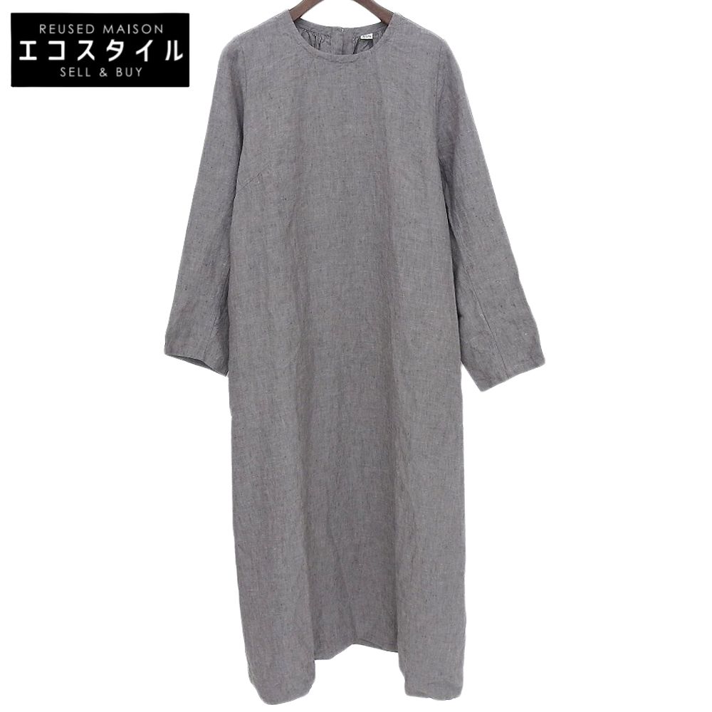 45R フォーティファイブ アール リネンのドレス ワンピース レディース グレー 7045086 ―